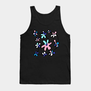 one line drawing flowers Tank Top